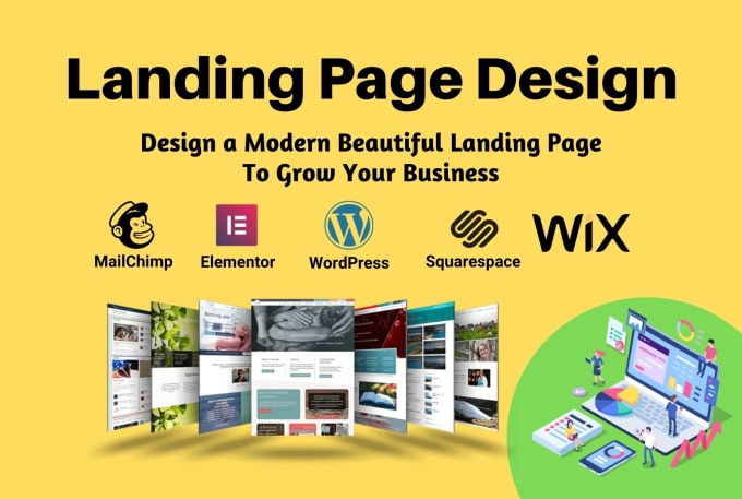 Gig Preview - Design wordpress or wix landing page, website, elementor