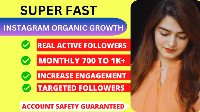 Gig Preview - Do super fast organic instagram growth to grow organic followers