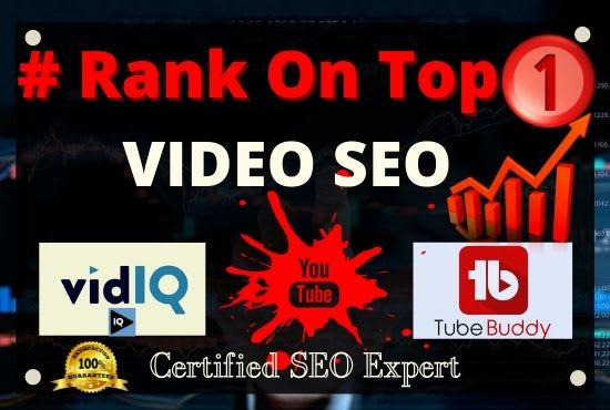 Gig Preview - Rank youtube video SEO with vidiq and tubebuddy