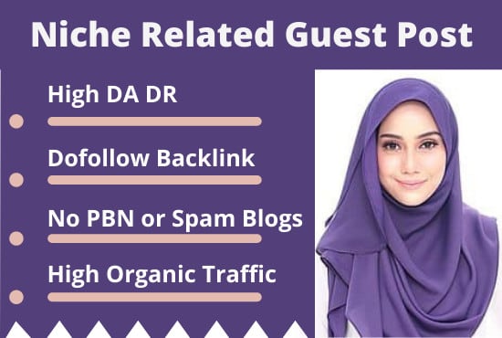 Gig Preview - Provide niche related dofollow guest post backlink