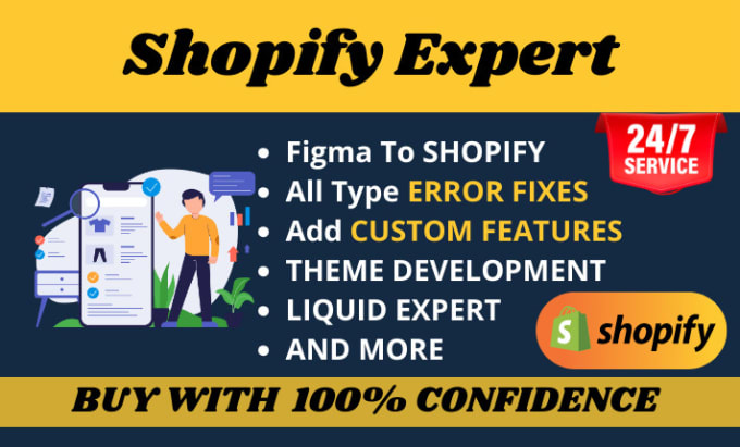 Bestseller - do shopify expert developer, shopify liquid and custom coding, shopify website