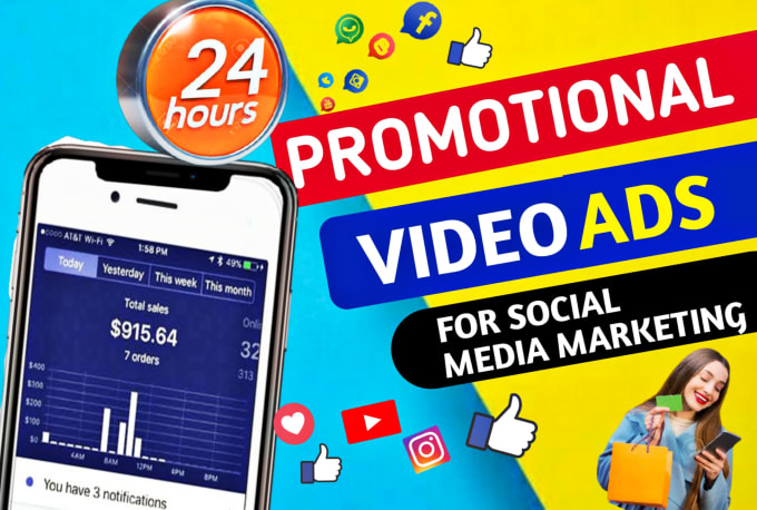 Bestseller - create promotional short video ads for your social media or business