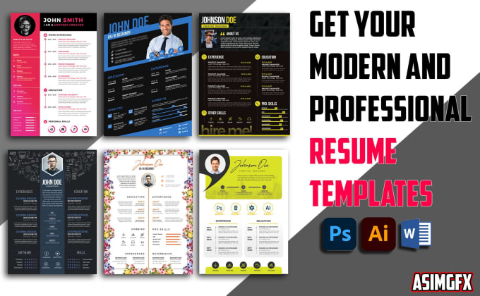 Gig Preview - Design modern or infographic cv resume within 24 hours