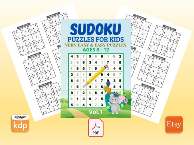 Gig Preview - Create 9x9 sudoku puzzles book for amazon kdp and etsy