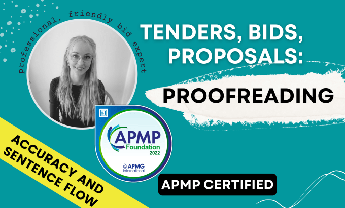 Gig Preview - Proofread, grammar check your proposal tender bid content