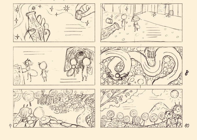 Gig Preview - Draw a storyboard or one page images for your projects