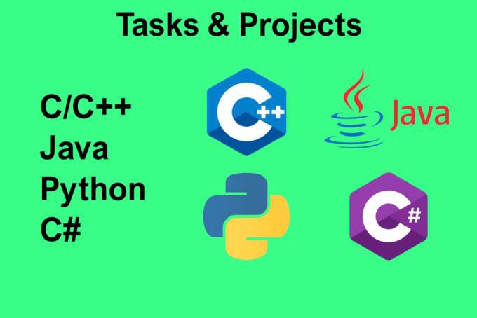 Gig Preview - Do java python c plus plus csharp tasks and projects