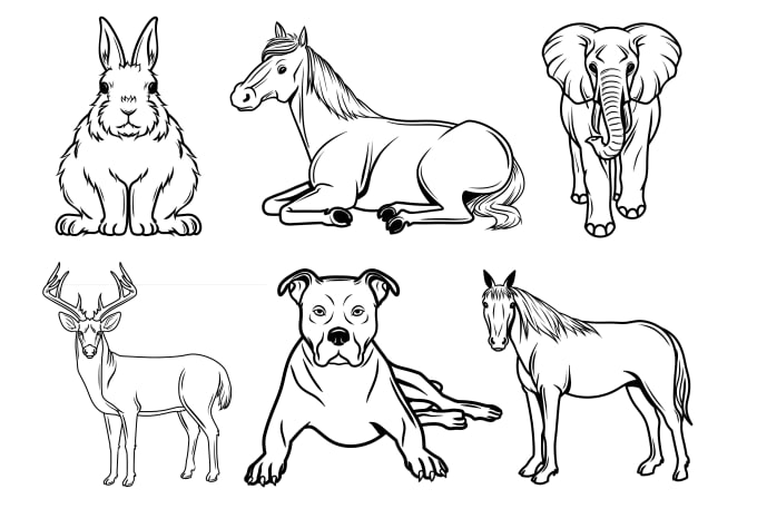 Gig Preview - Draw line art vector or sketch animal illustration