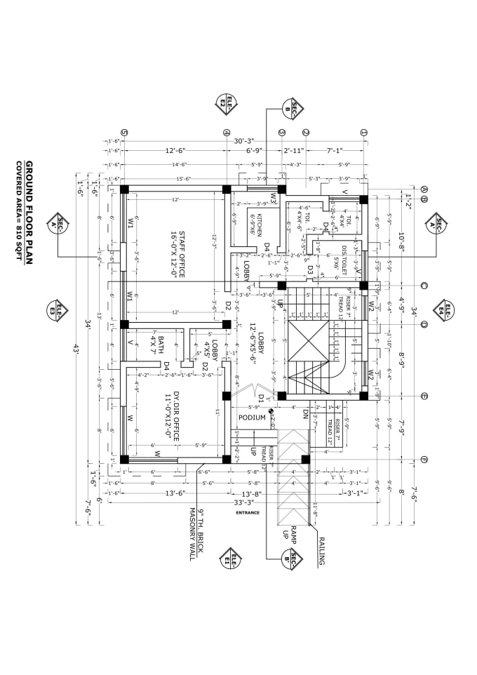 Gig Preview - Convert your pdf, sketch or image to dwg autocad,architectural floor plan