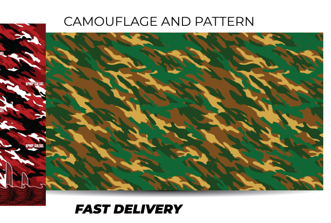 Gig Preview - Camouflage pattern design for branding in 23 hours