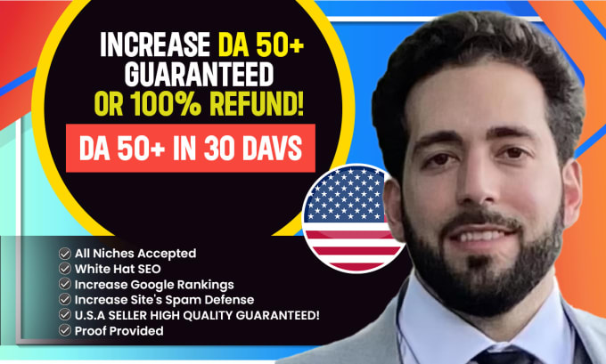 Gig Preview - Increase moz da to 50 in 30 days guaranteed or money back