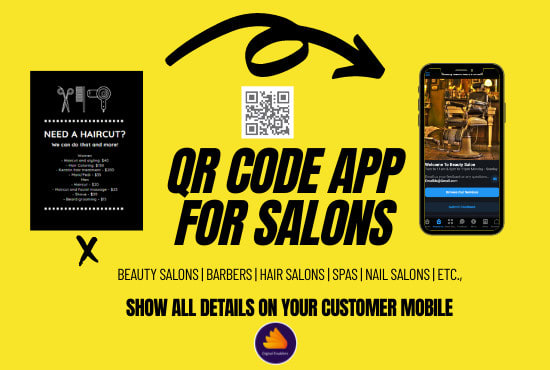 Gig Preview - Create a qr code for your salon, spa, barbershop price list or flyer