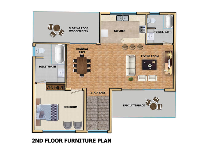 Gig Preview - Create architectural floor plans in photoshop