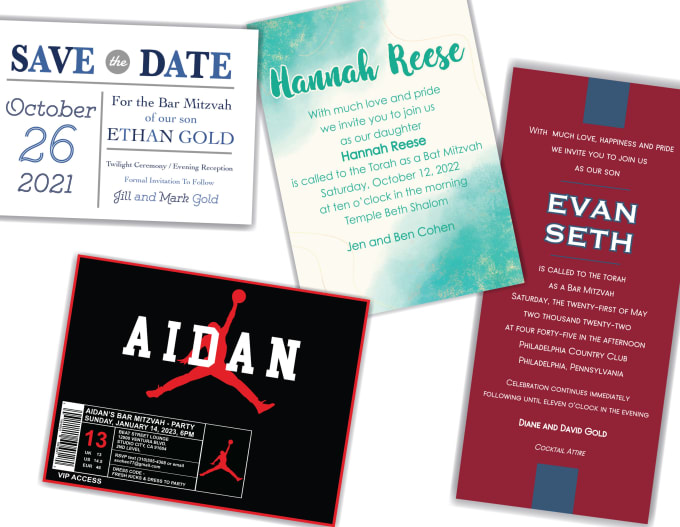 Gig Preview - Design a digital bar or bat mitzvah invitation