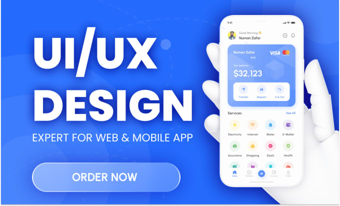 Gig Preview - Design UI UX or prototype wireframes for mobile apps and web