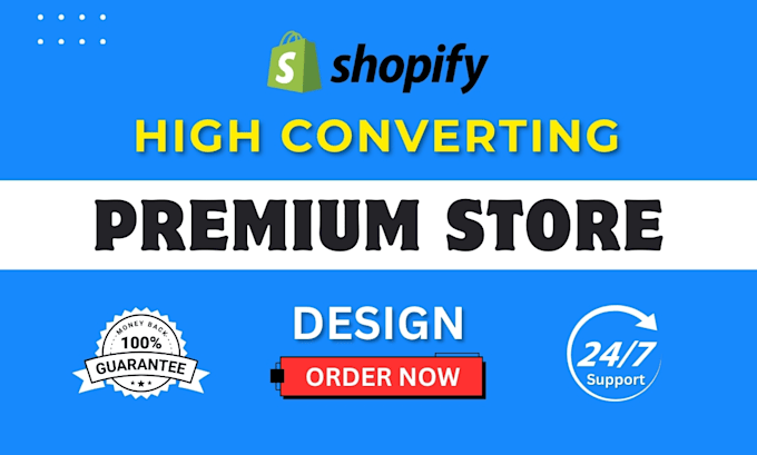 Gig Preview - Design a professional shopify website and shopify store