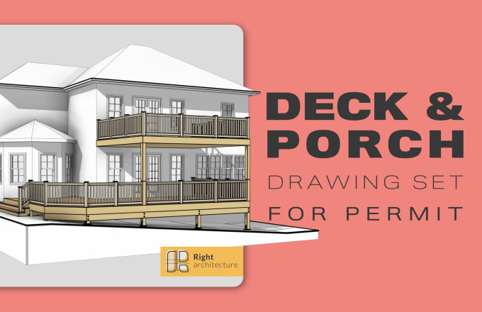 Gig Preview - Design professional deck addition drawing set for the permit