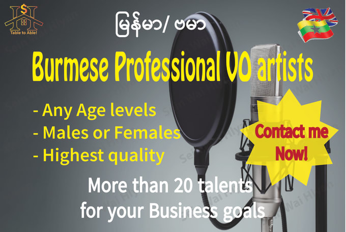 Gig Preview - Create burmese or myanmar voice over recording for male and female