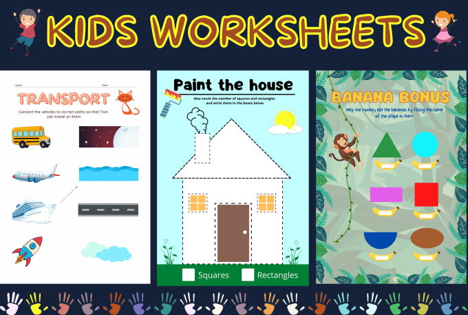 Gig Preview - Design creative children activity books and worksheets