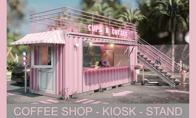 Gig Preview - Design coffee shop, kiosk, stand