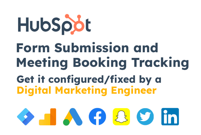 Gig Preview - Setup hubspot conversion tracking on ga,fb or any platform