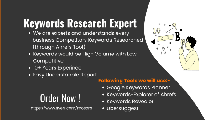 Gig Preview - Provide best keyword research and analysis for SEO