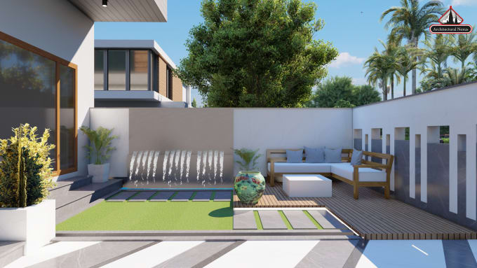 Gig Preview - Do backyard garden design patio render sketchup model as landscape architect