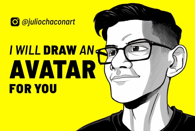 Gig Preview - Draw a cartoon avatar from your photo in any style