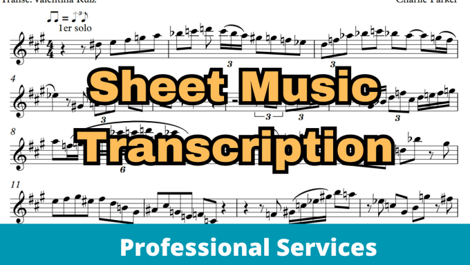 Bestseller - transcribe any song into sheet music