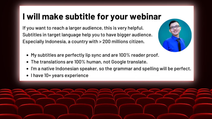 Bestseller - make english to bahasa indonesia subtitle for webinar