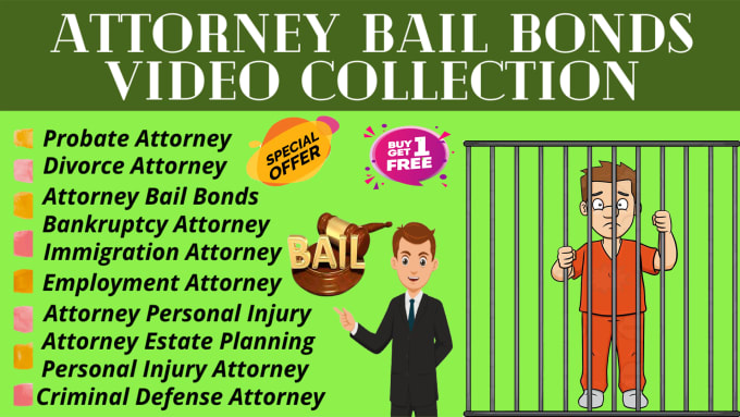 Gig Preview - Do bail bond video or attorney bail bonds 2d animation video