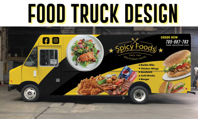 Bestseller - do exclusive food truck wrap design , any vehicle wrap