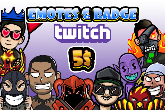 Gig Preview - Make awesome custom twitch emotes and badge