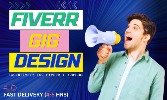 Gig Preview - Create an eye catching fiverr gig image, youtube thumbnail