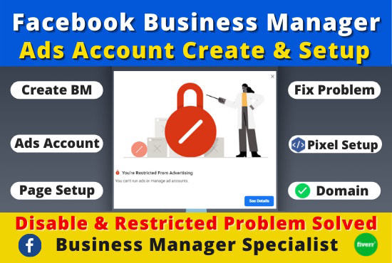 Gig Preview - Fix up issues or create facebook business manager and ads account