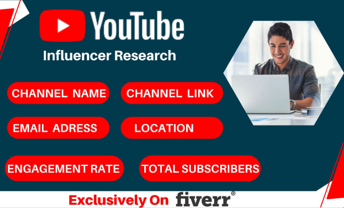 Gig Preview - Make a list of youtube influencer for influencer marketing