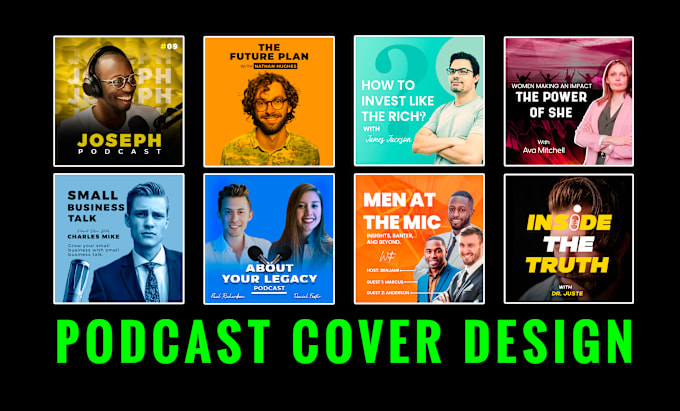 Gig Preview - Design a unique and professional podcast covert art for you