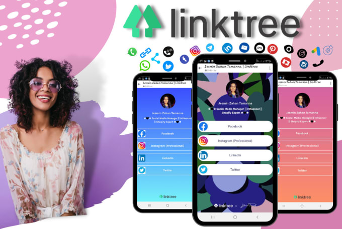 Gig Preview - Setup and customize linktree bio link for instagram within 1 hour