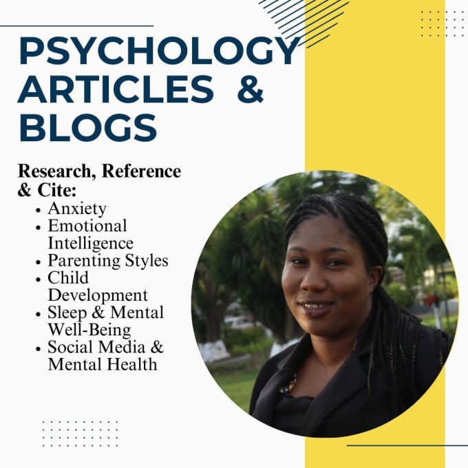 Gig Preview - Creatively write your psychology articles and blogs