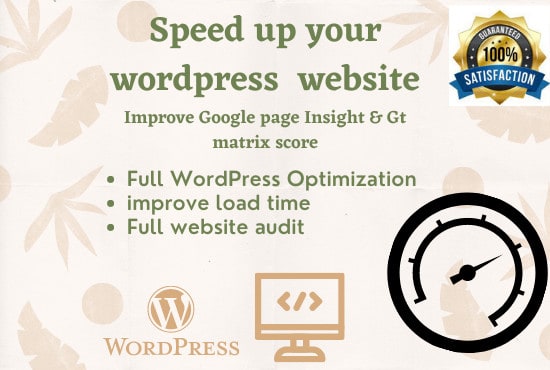 Gig Preview - Increase wordpress speed optimization