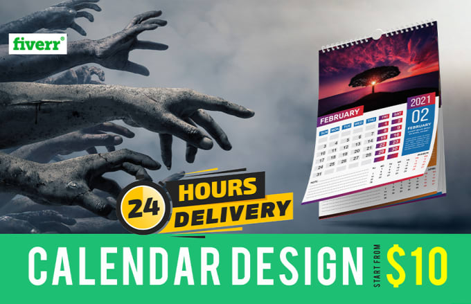 Gig Preview - Design a custom wall calendar, desk calendar