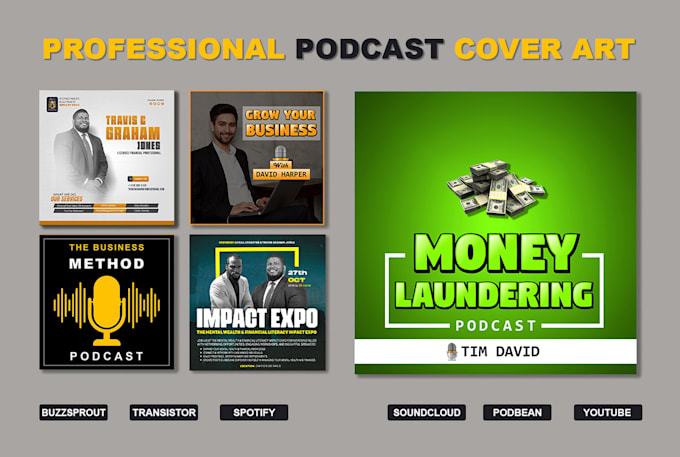 Gig Preview - Design podcast cover art, podcast logo, itunes podcast, podcast cover design