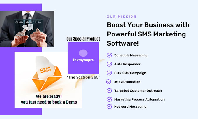 Gig Preview - Provide SMS marketing software customized for your business success