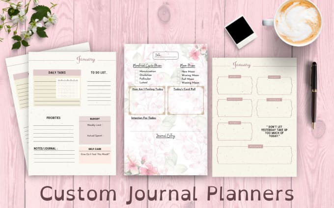 Gig Preview - Design custom planners, calendars, bullet journals