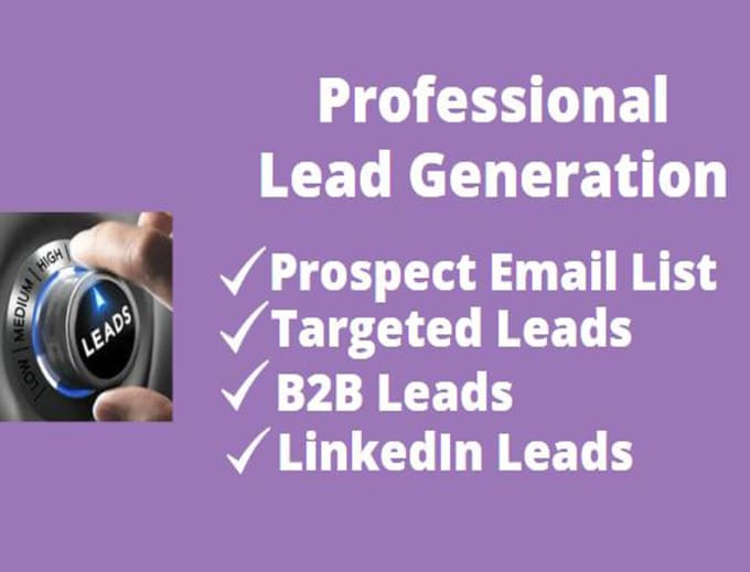 Gig Preview - Provide email list, linkedin leads, data collection and b2b lead generation