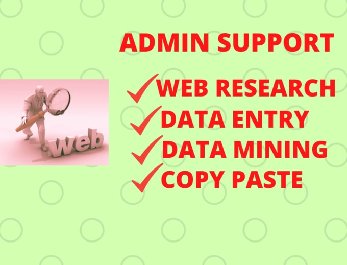 Gig Preview - Do quality web research and data entry virtual assistance services