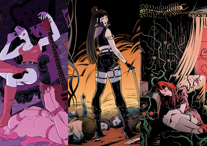 Gig Preview - Draw nsfw, kinky, pulp, horror, fantasy, and dark comics