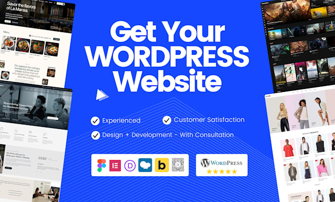 Gig Preview - Create wordpress website, business website and do wordpress website design