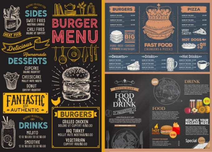 Gig Preview - Do  restaurant menu design, food menu or digital menu