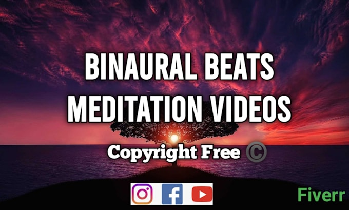 Gig Preview - Create relaxing meditation videos with solfeggio and binaural beats